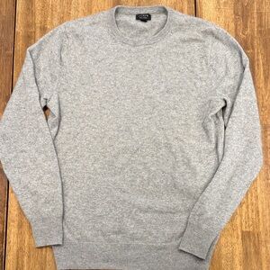 Classic Gray Cashmere Crewneck Sweater